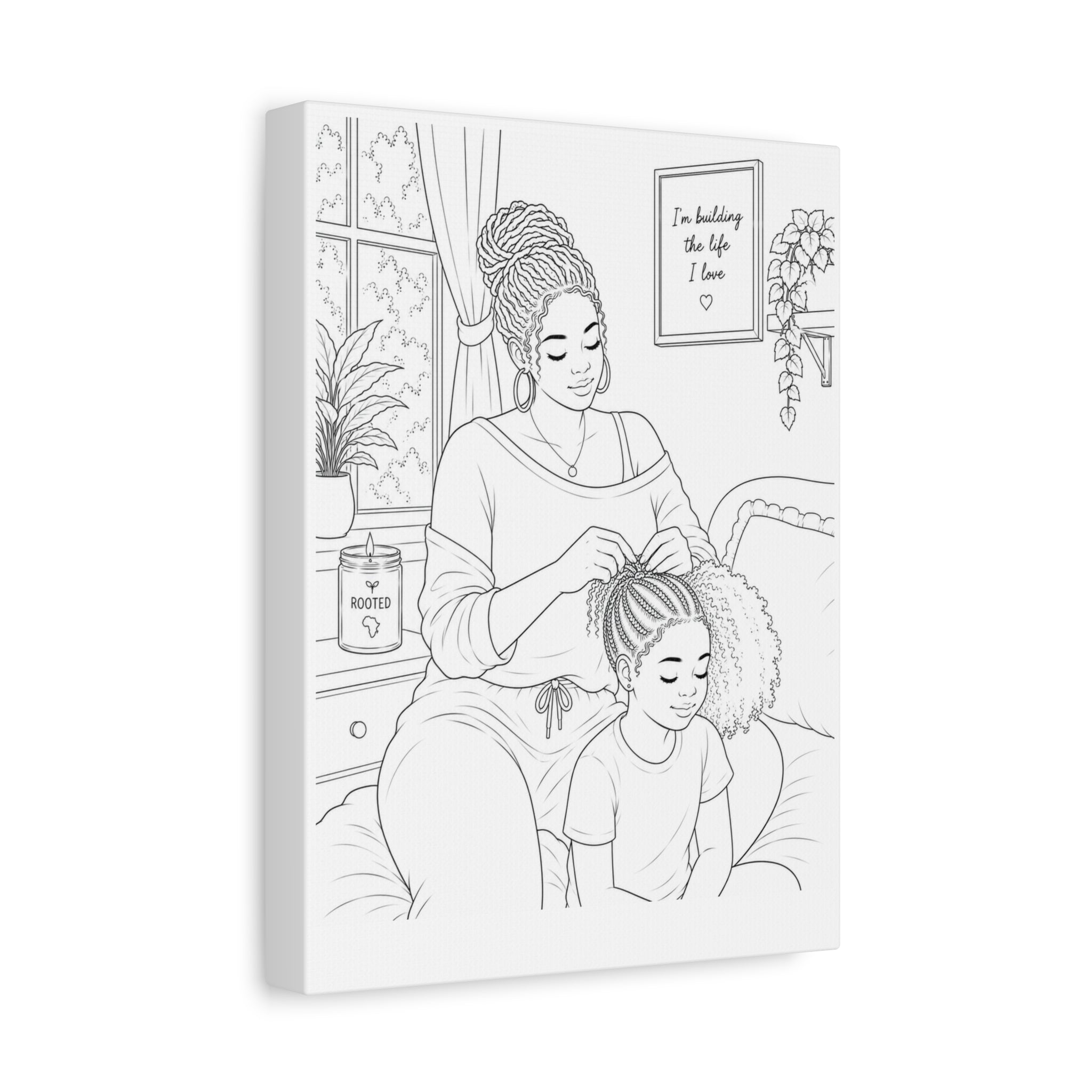 Sunday Hair Day (Loc Bun) | Paint & Sip Canvas