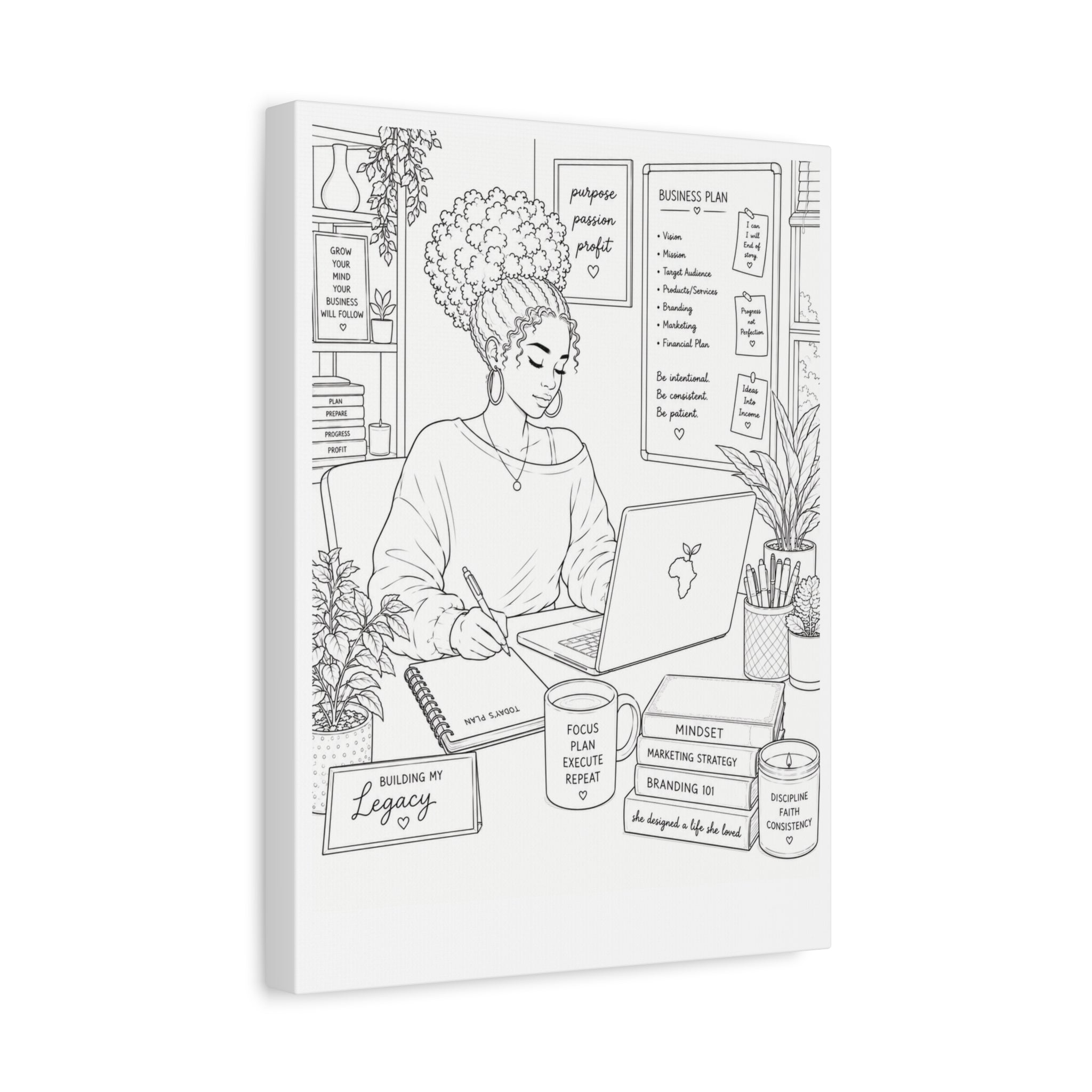 Building My Legacy (Loose Bun) | Paint & Sip Canvas