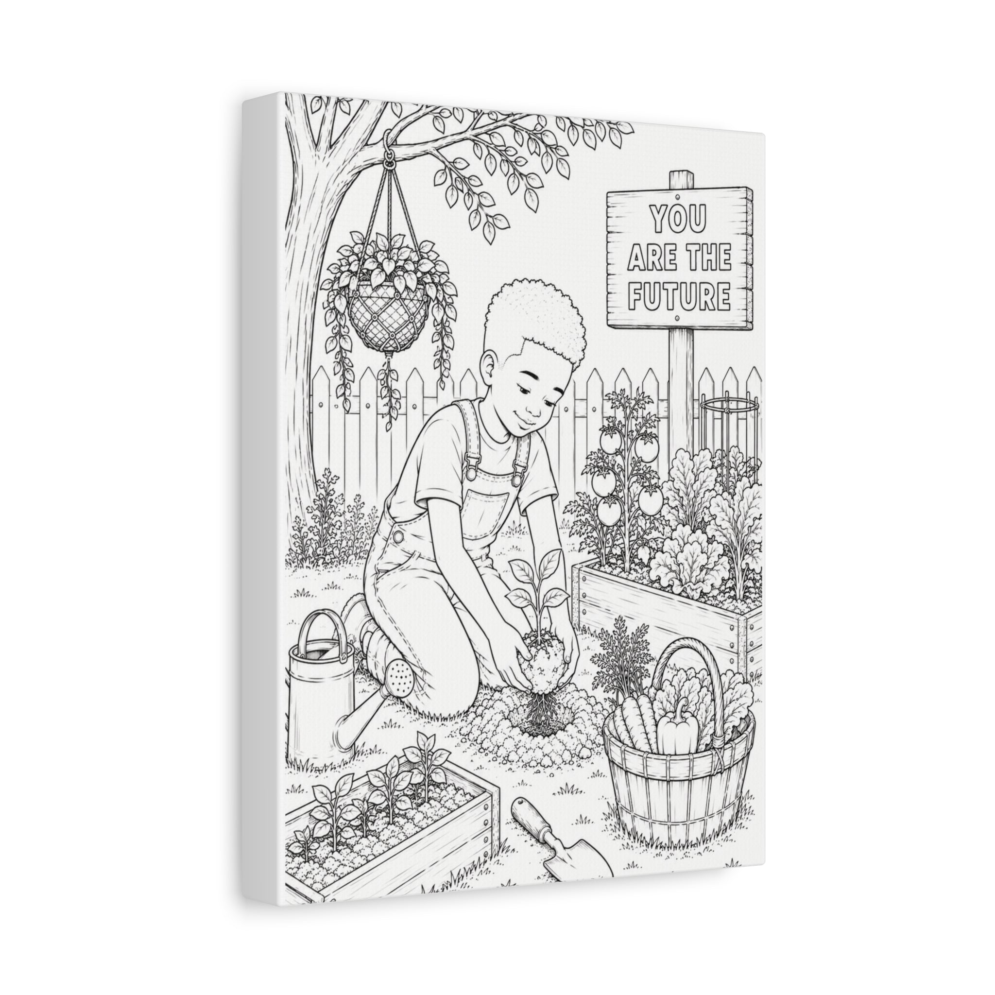 Growing Little Dreams (Boy, Taper) | Paint Canvas