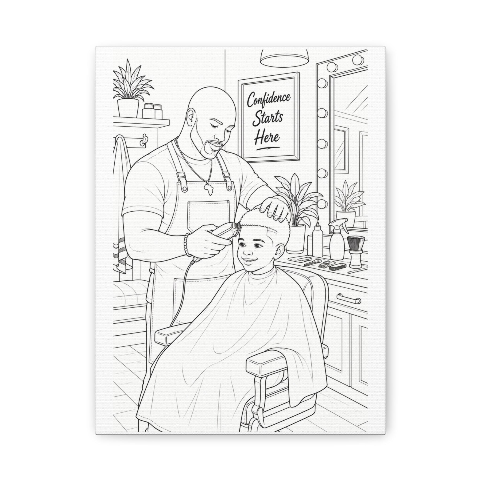 Fresh Confidence (Bald) | Paint & Sip Canvas
