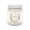 Rest Scented Soy Candles with White Lid, 9oz