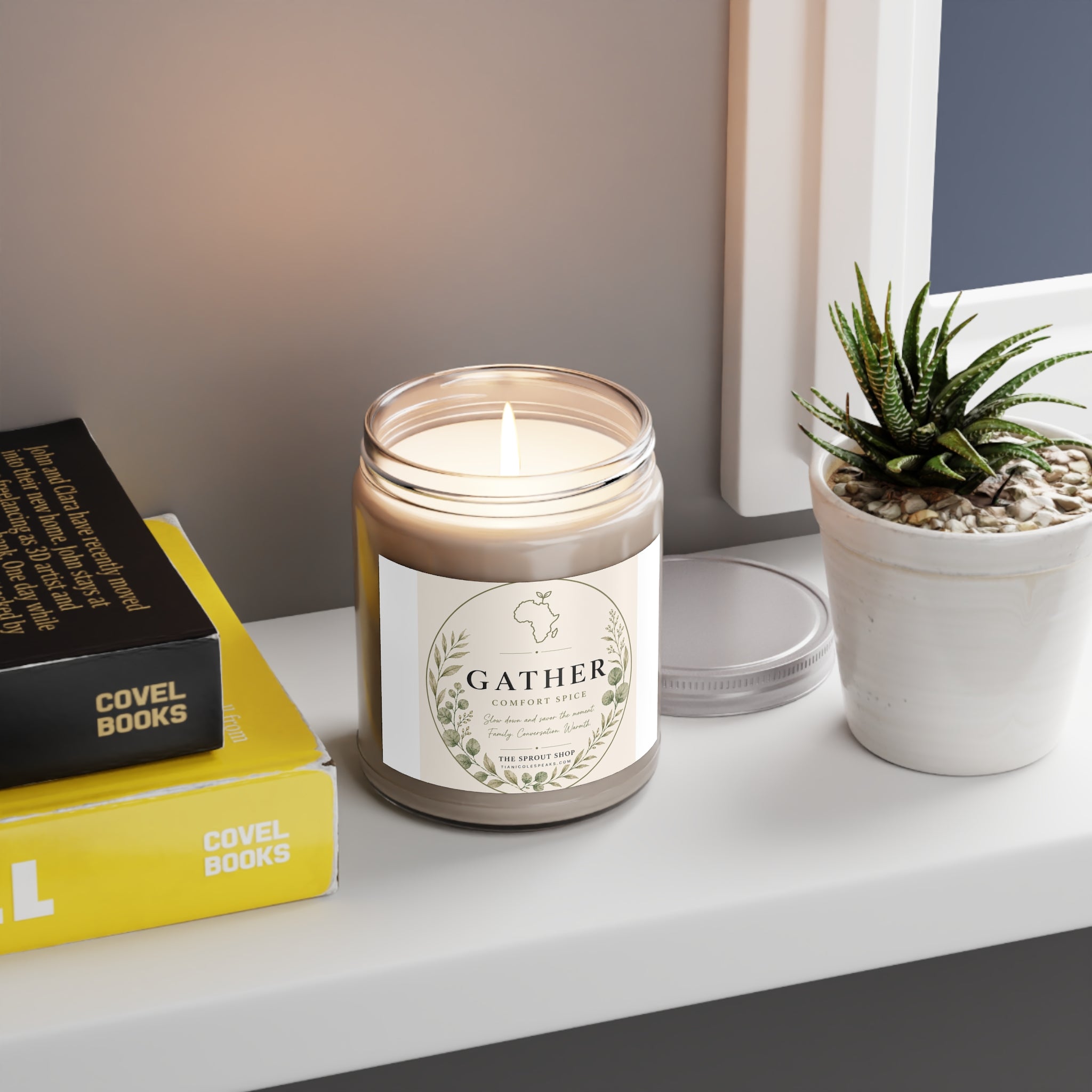 Gather Scented Soy Candles with White Lid, 9oz