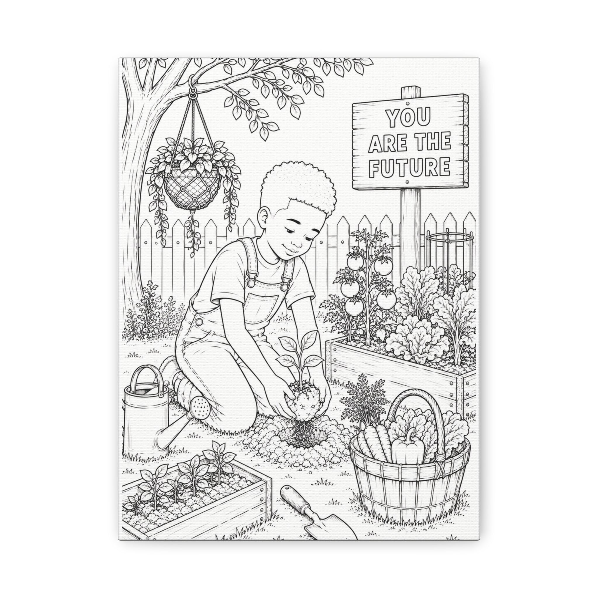 Growing Little Dreams (Boy, Taper) | Paint Canvas