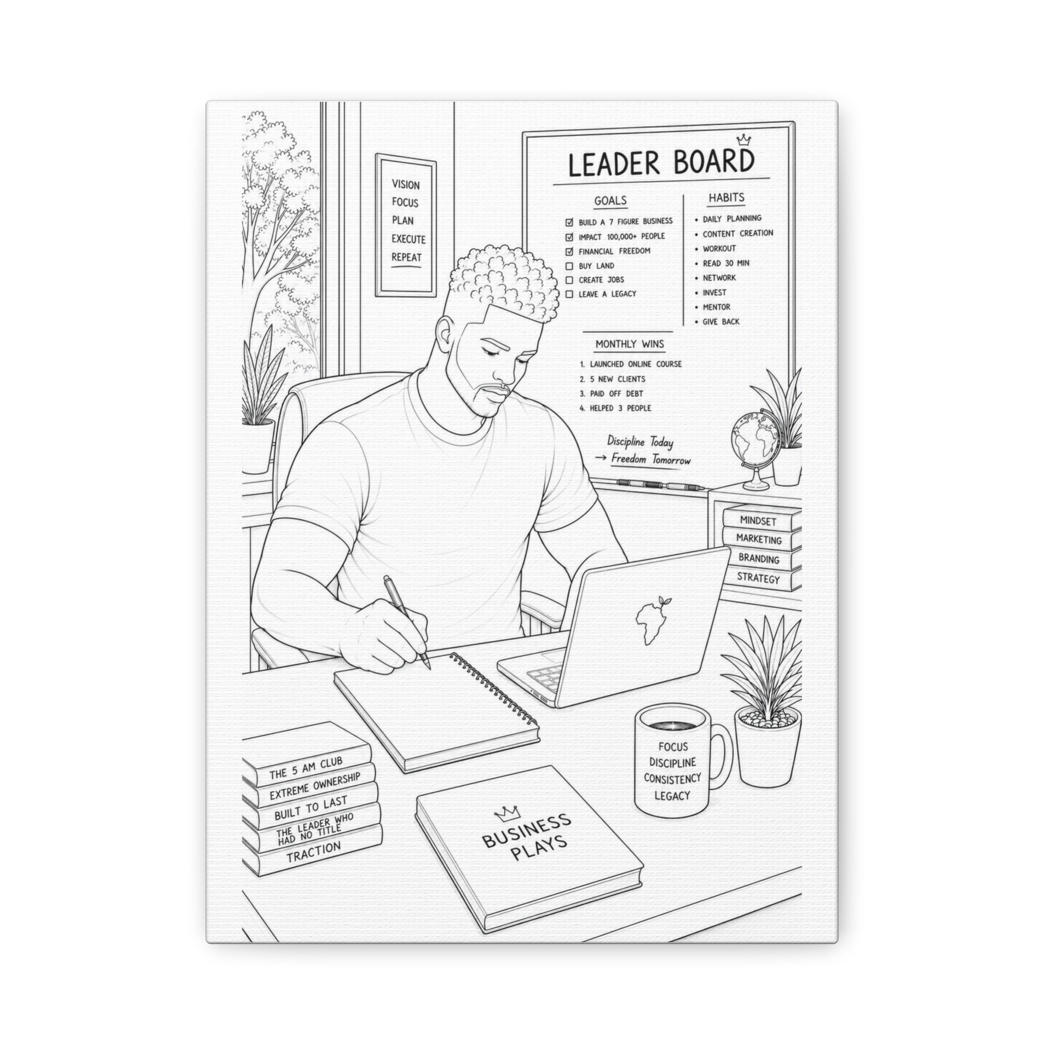 Blueprints & Big Dreams (Taper) | Paint & Sip Canvas