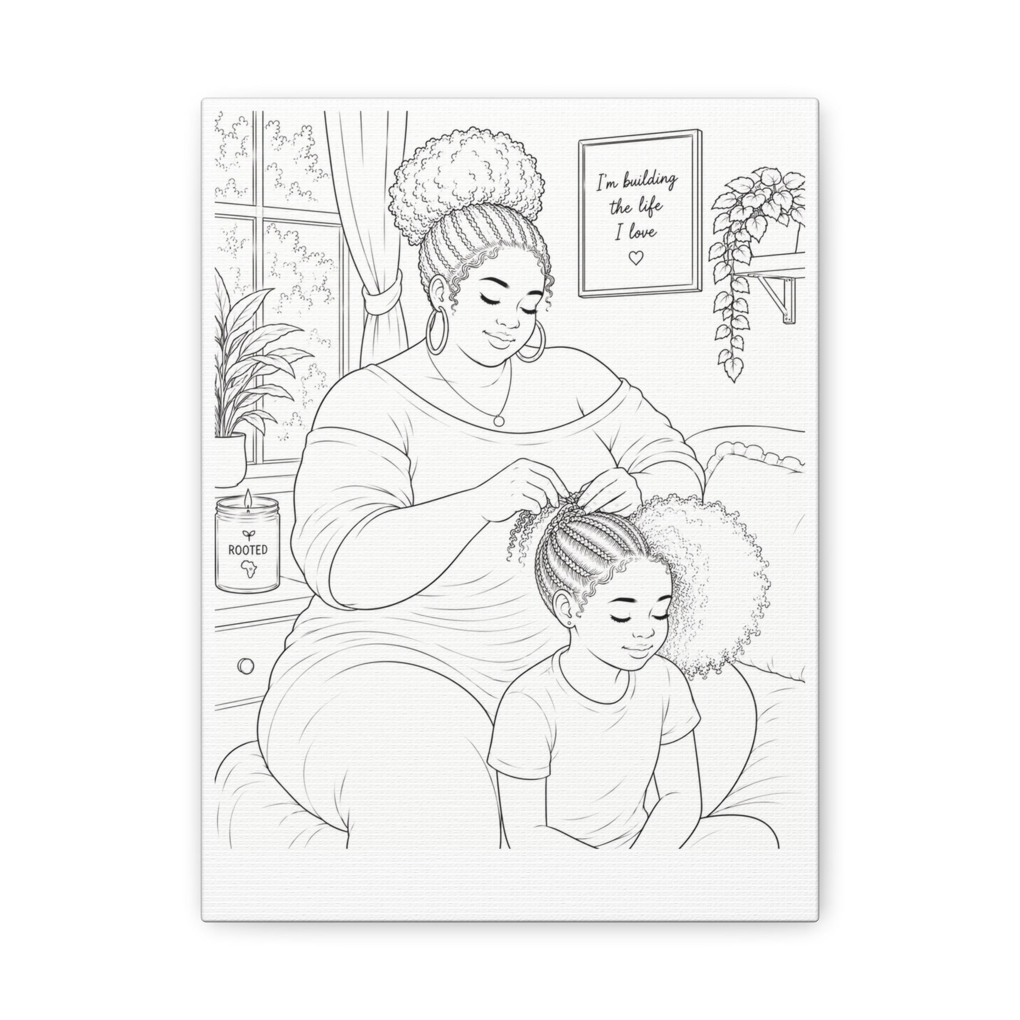 Sunday Hair Day (Braided Bun Plus) | Paint & Sip Canvas