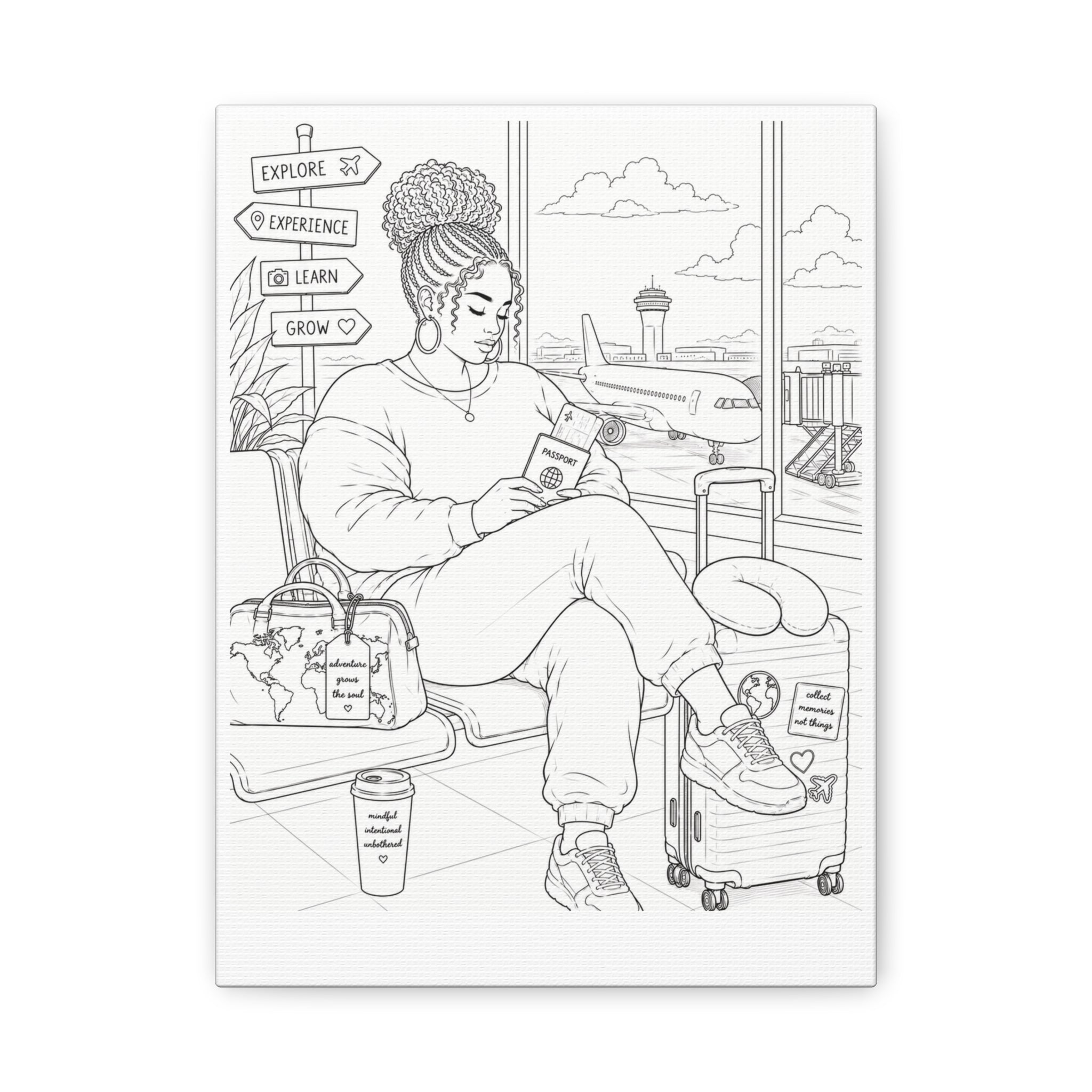 Wander with Purpose (Braided Bun Plus) | Paint & Sip Canvas