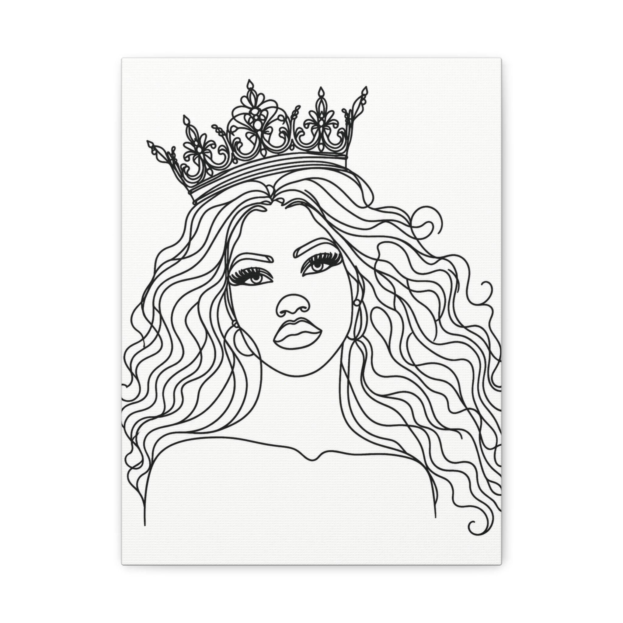 Crowned in Elegance | Paint & Sip Canvas