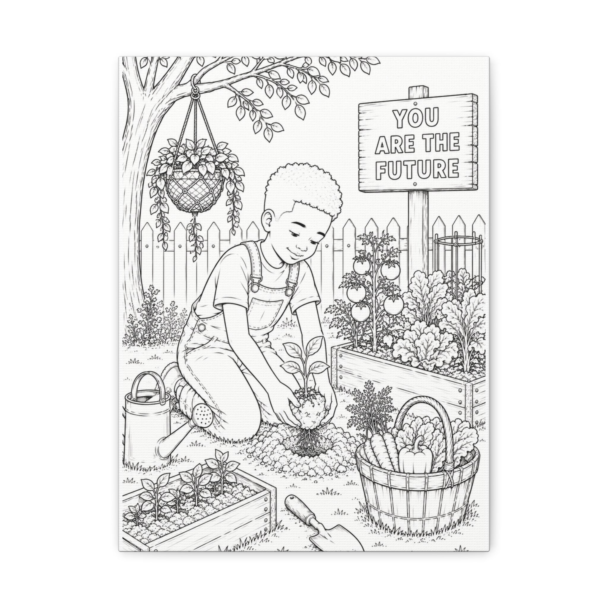 Growing Little Dreams (Boy, Taper) | Paint Canvas
