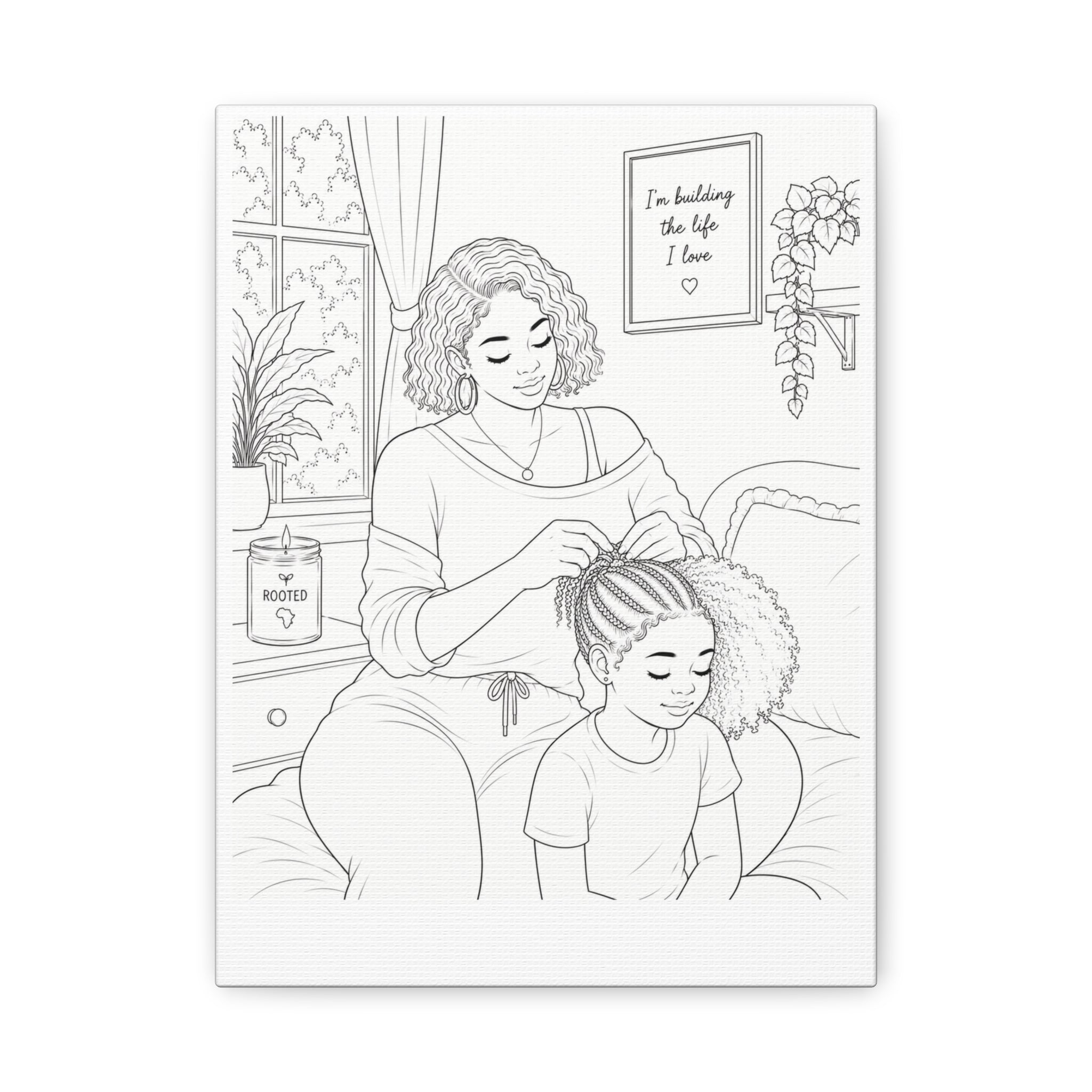 Sunday Hair Day (Bob) | Paint & Sip Canvas