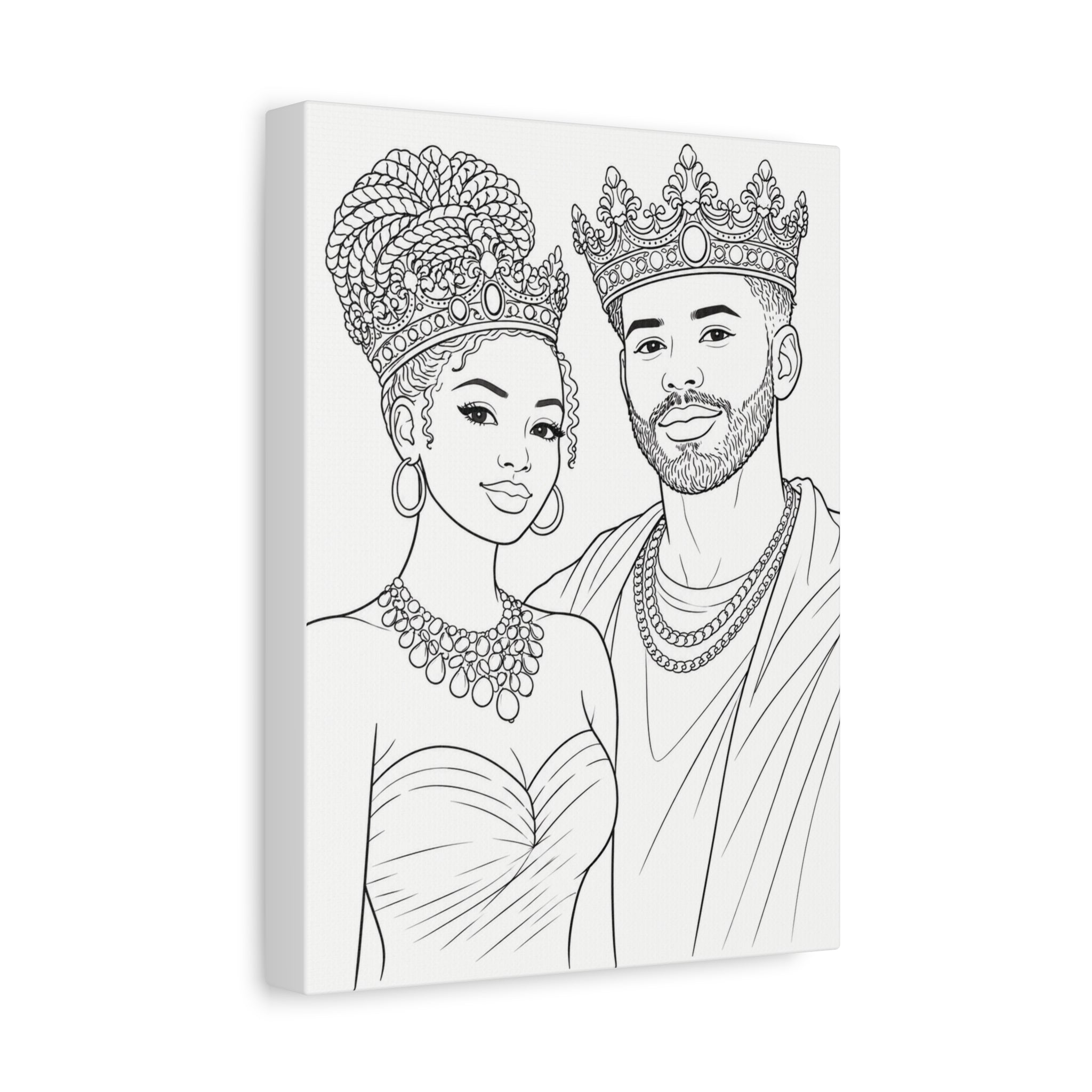 Crowned Together (Braid Bun/Fade) | Paint & Sip Canvas