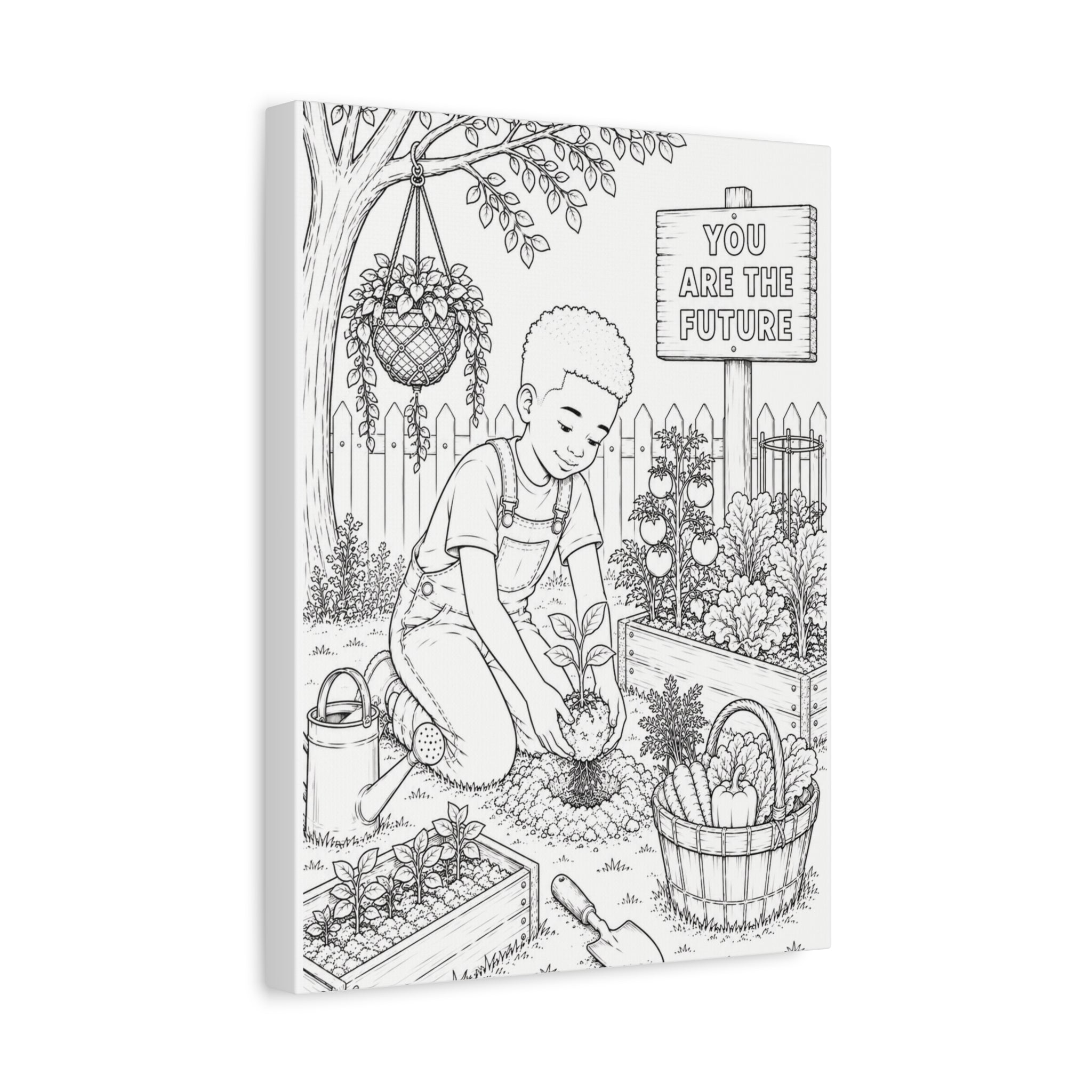 Growing Little Dreams (Boy, Taper) | Paint Canvas