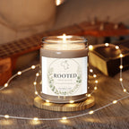 Rooted Scented Soy Candles with White Lid, 9oz
