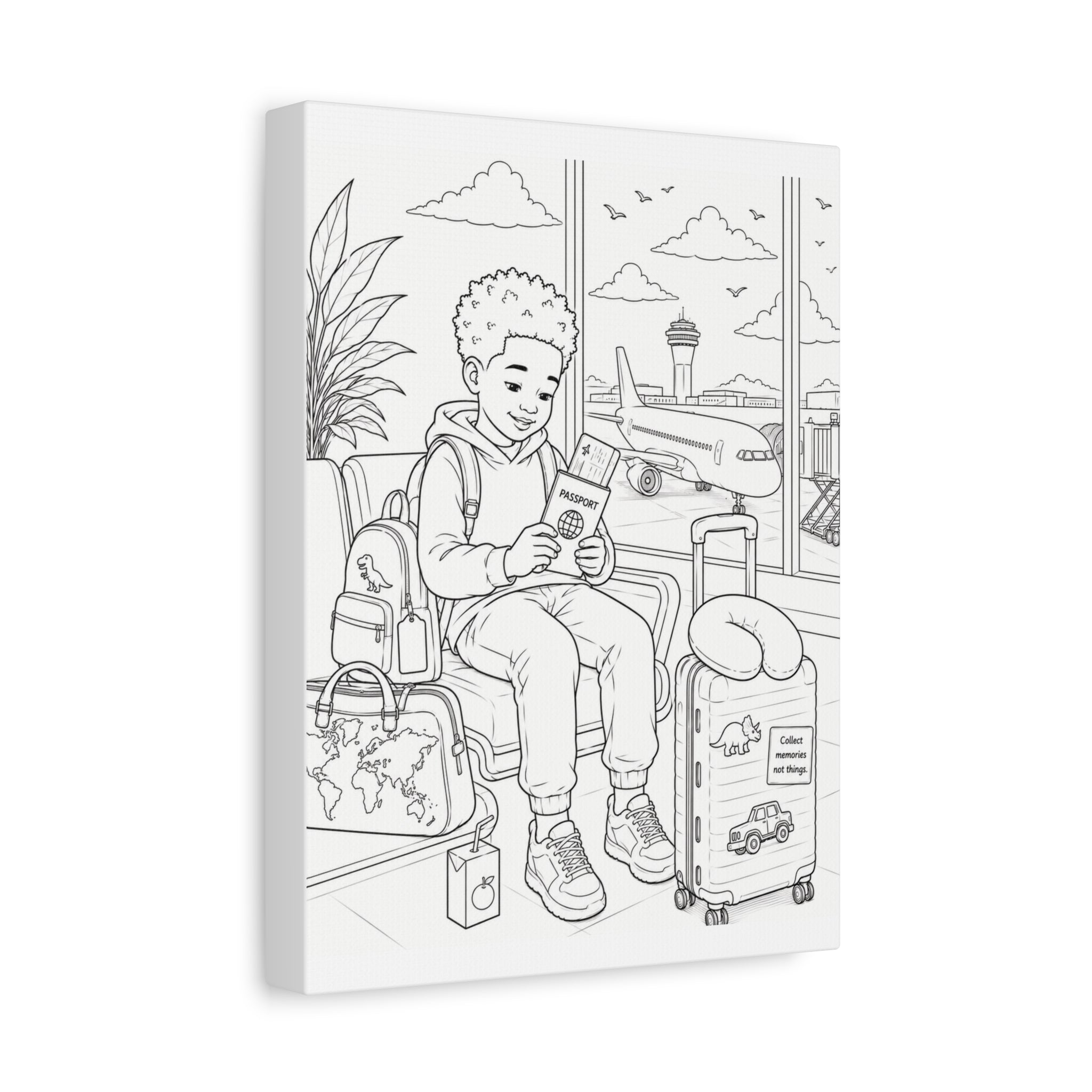 Big World, Little Explorer (Boy, Taper) | Paint Canvas