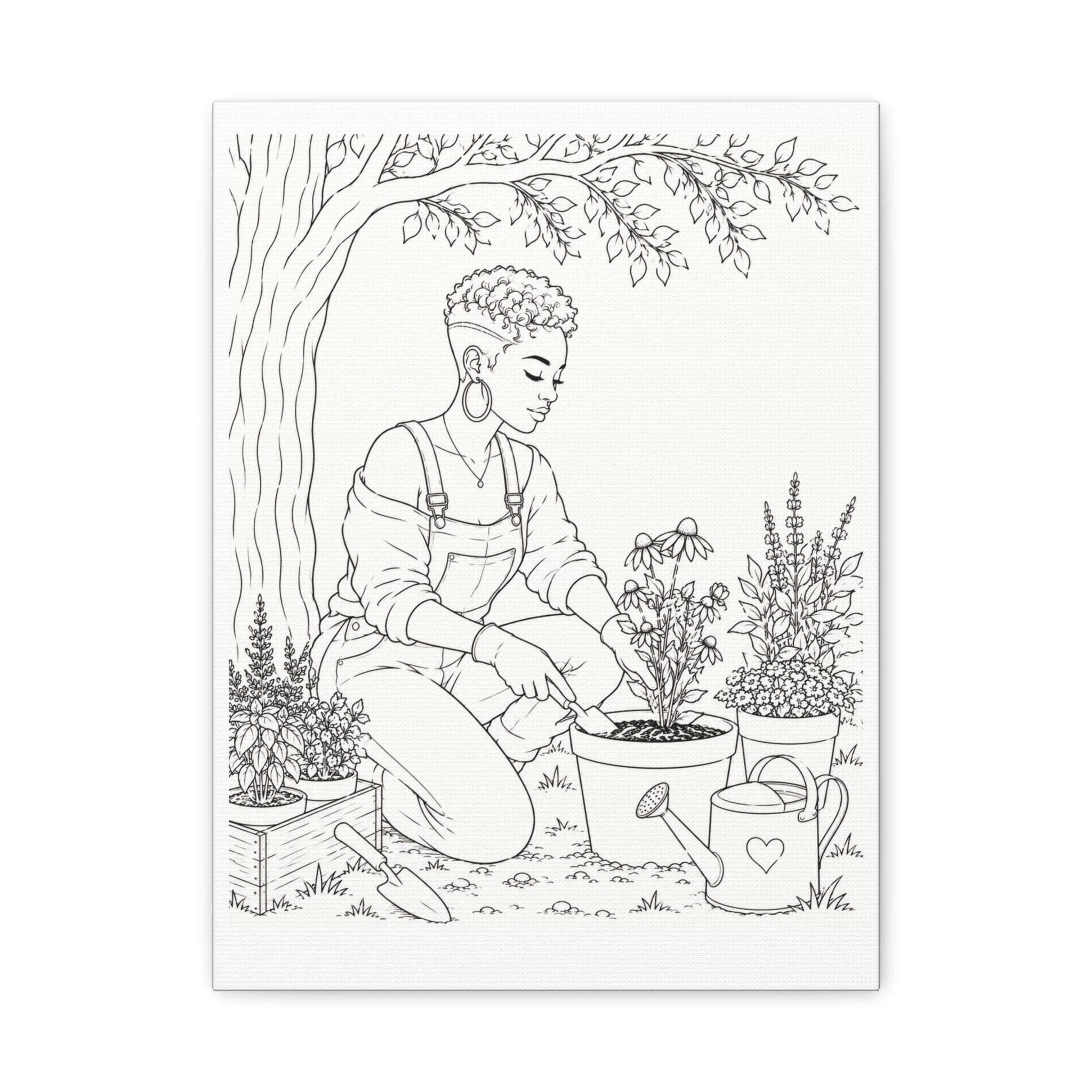 Peaceful Garden (Pixie) | Paint & Sip Canvas