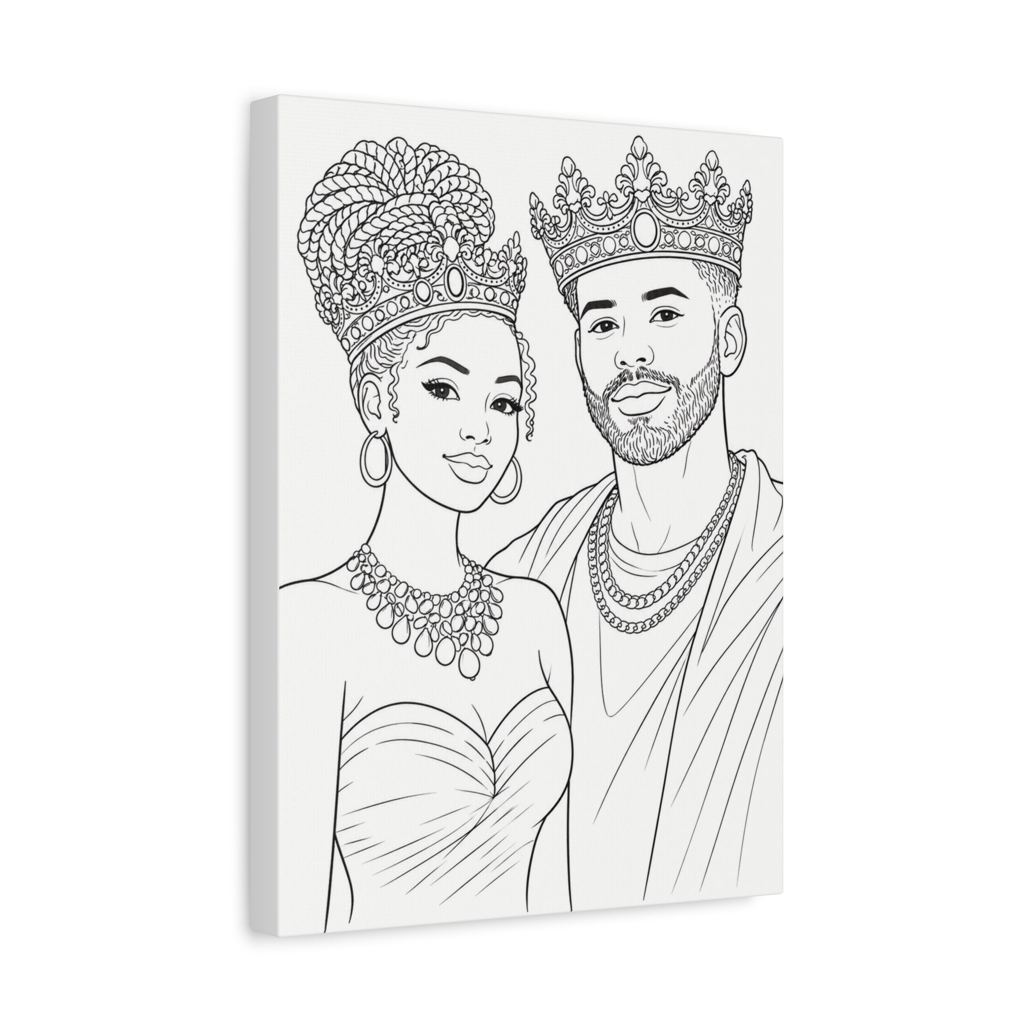 Crowned Together (Braid Bun/Fade) | Paint & Sip Canvas