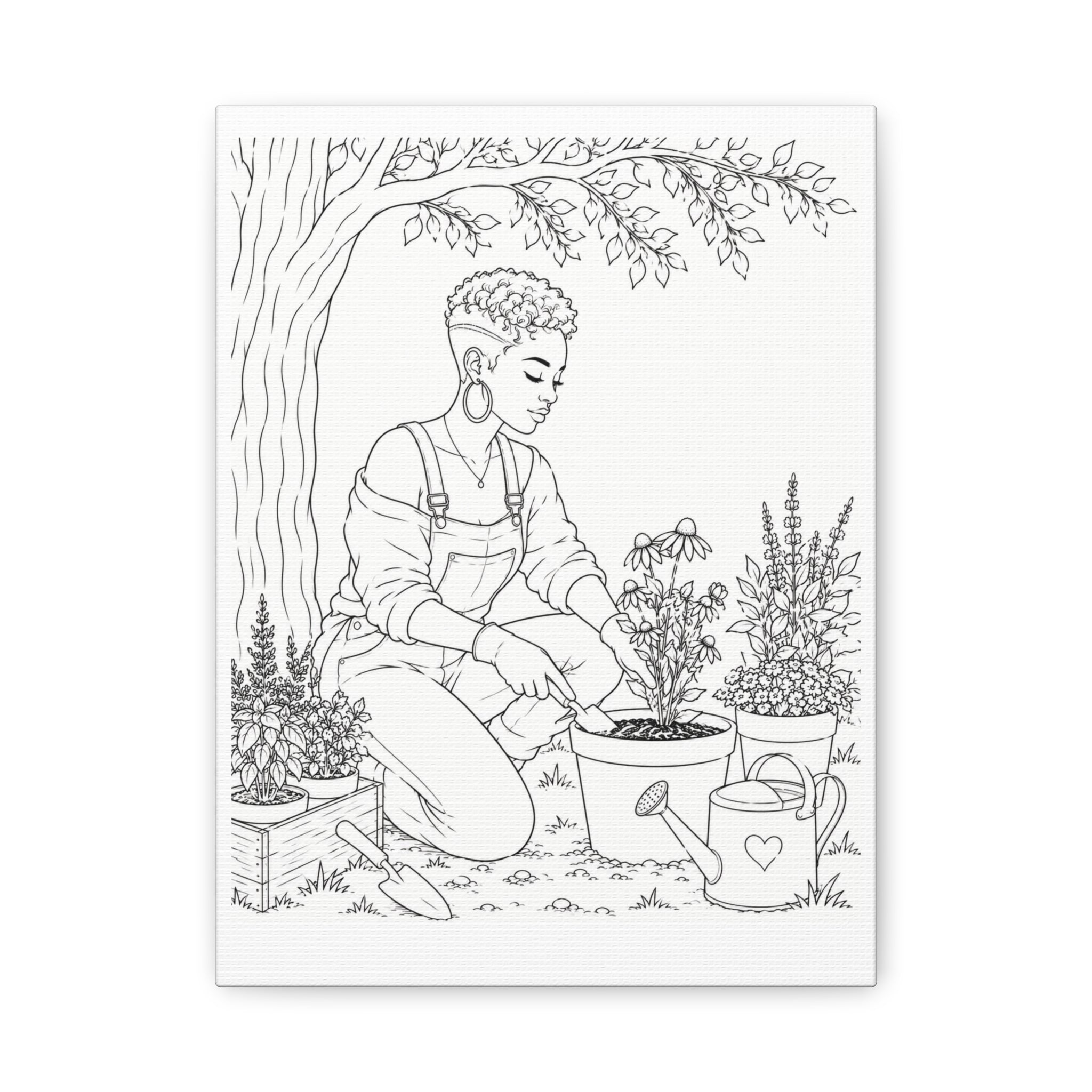 Peaceful Garden (Pixie) | Paint & Sip Canvas