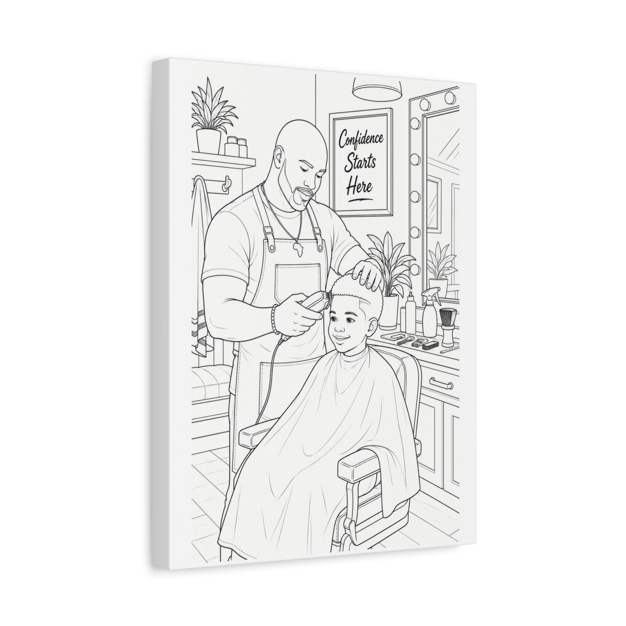 Fresh Confidence (Bald) | Paint & Sip Canvas