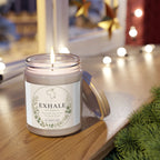 Exhale Scented Soy Candles with White Lid, 9oz