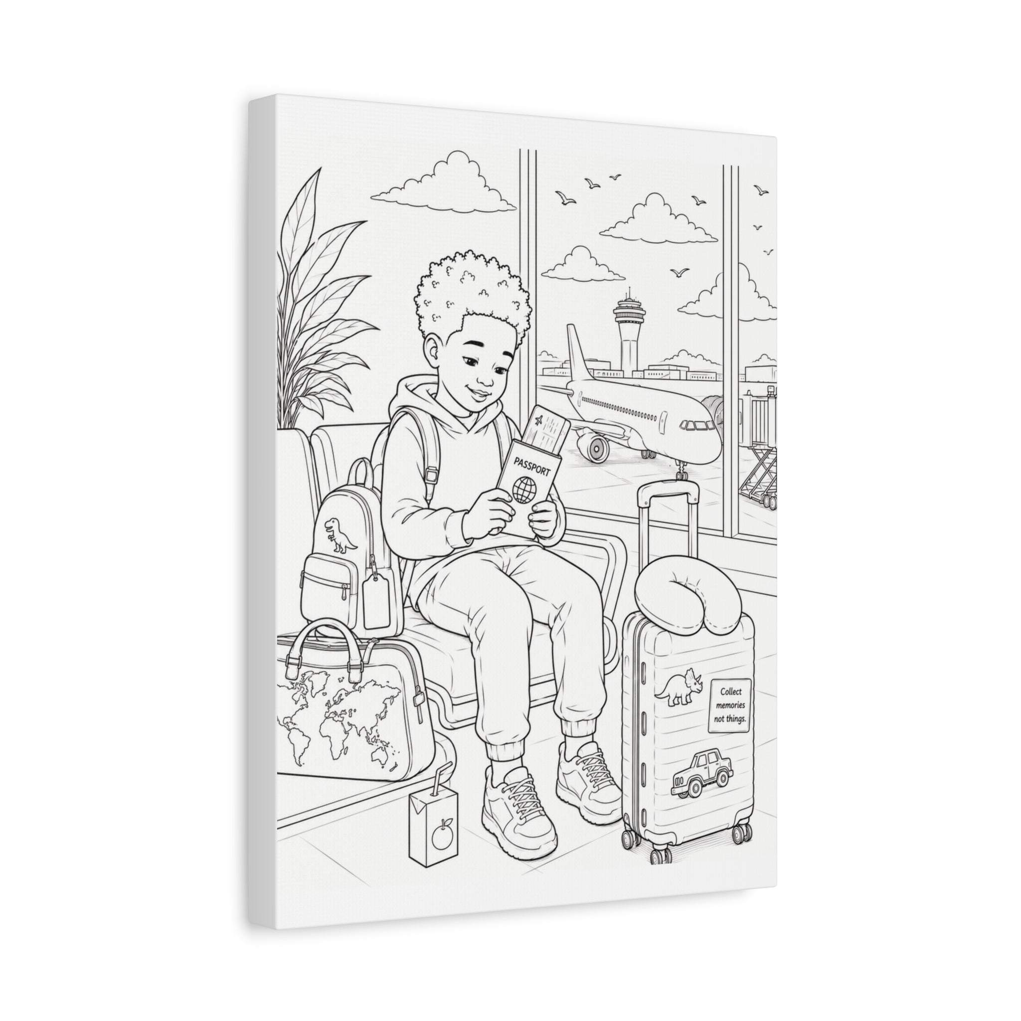 Big World, Little Explorer (Boy, Taper) | Paint Canvas
