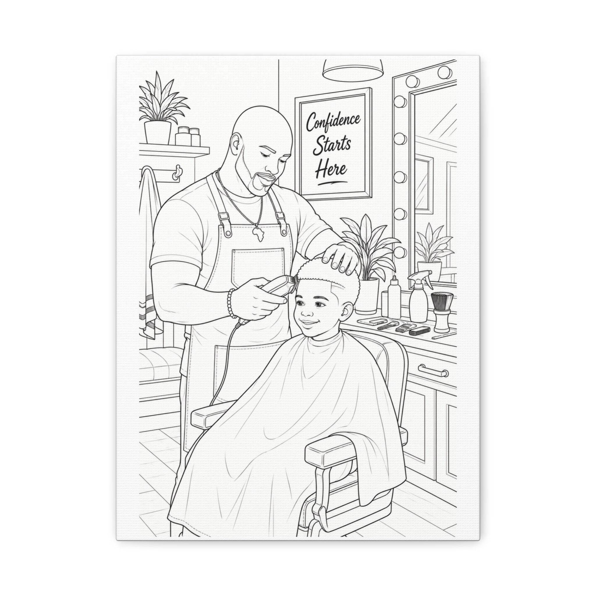 Fresh Confidence (Bald) | Paint & Sip Canvas